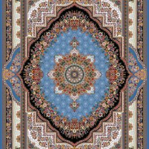 فرش ماشینی 700 شانه کد 7103 رنگ آبی